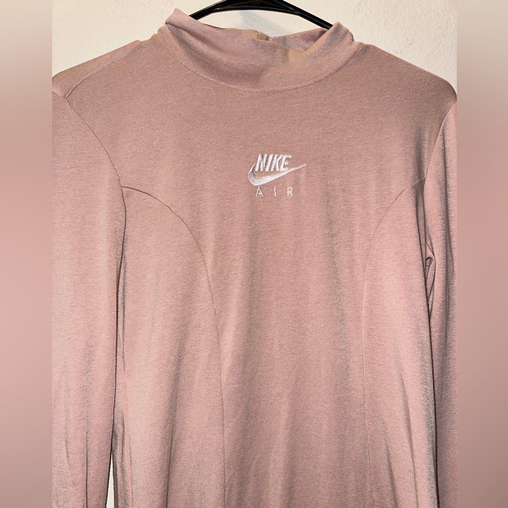Nike air woman’s pink mock neck long sleeve dress S athleisure streetwear - Picture 2 of 9